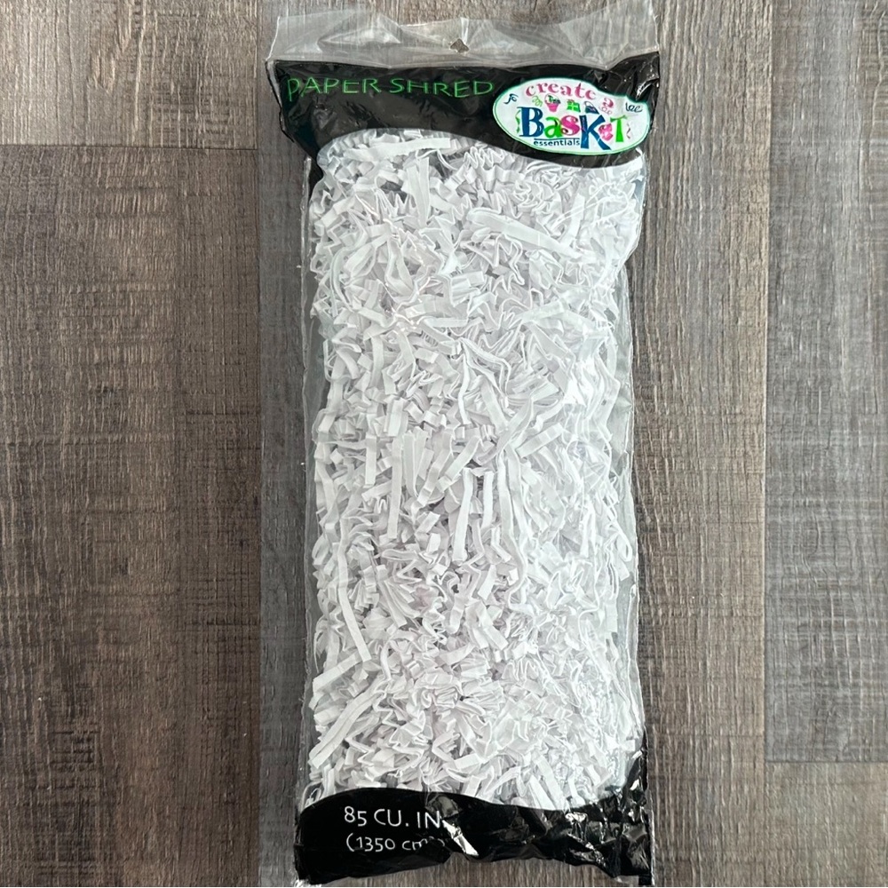 💞 New Bag of White Shredded Filler for Gift Baskets & Boxes
